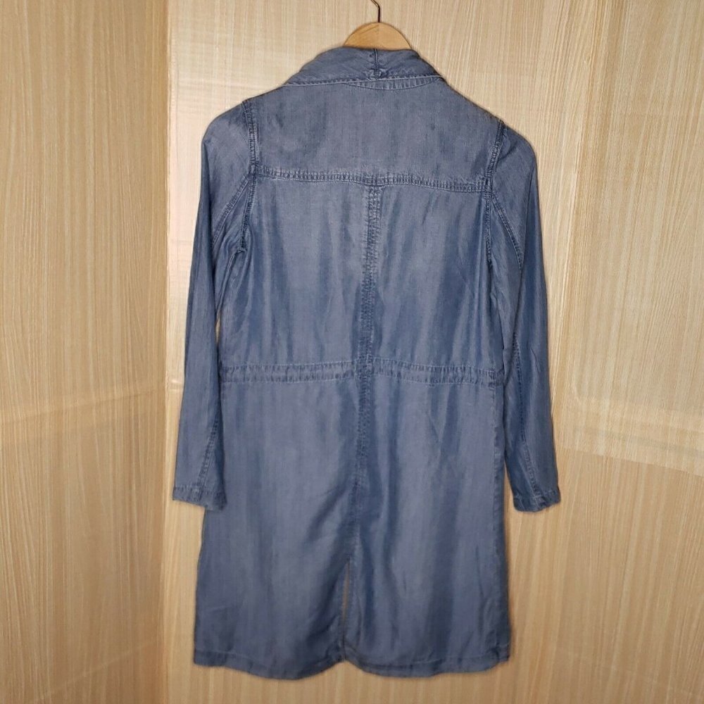 Max Jeans Womens Open Front Denim Look Tencel Duster XS - Picture 2 of 8